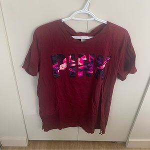 Mauvy red color tee shirt from PINK